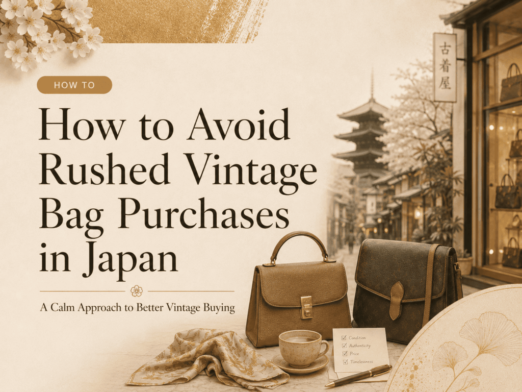 How to Avoid Rushed Vintage Bag Purchases in Japan
