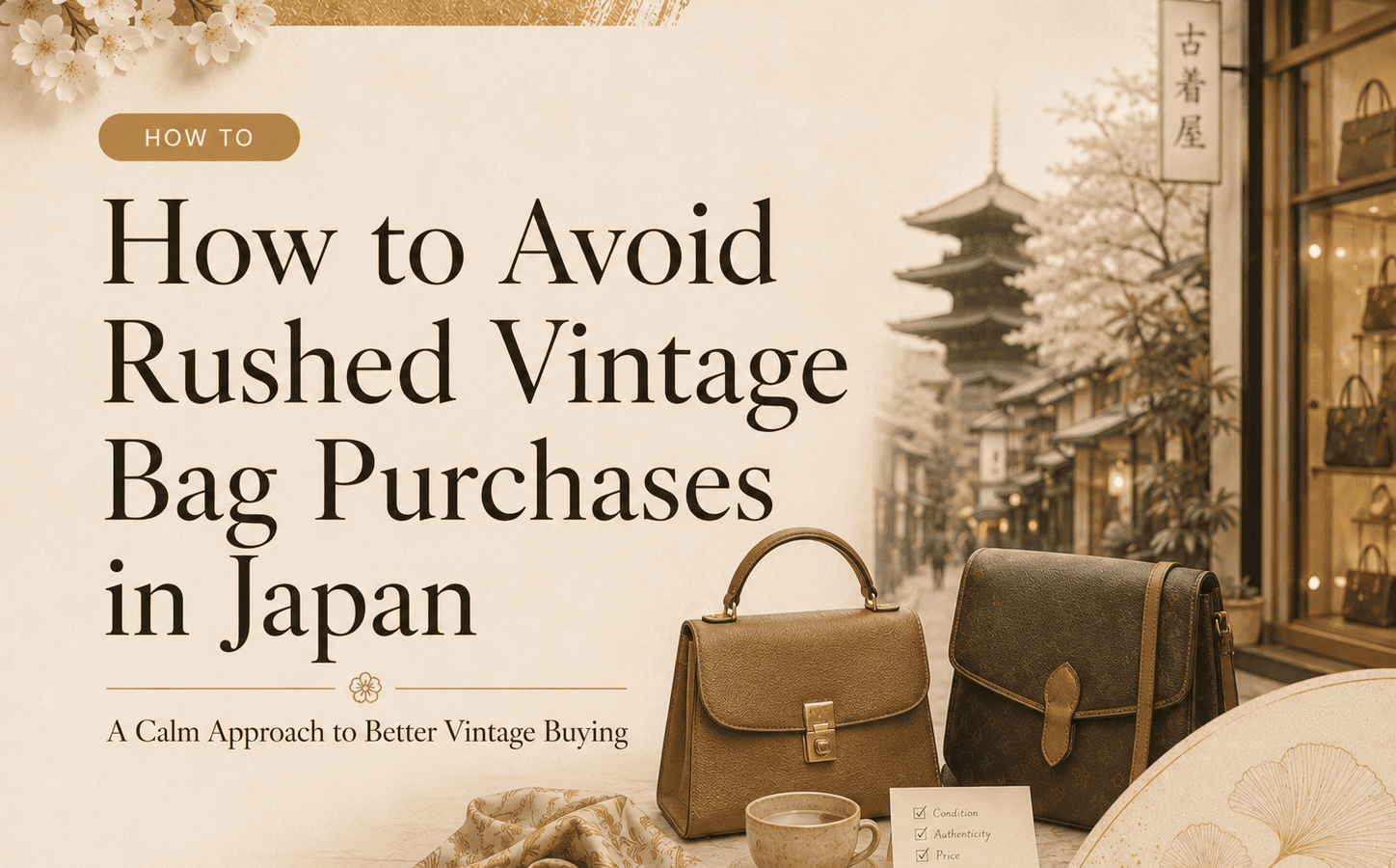 How to Avoid Rushed Vintage Bag Purchases in Japan
